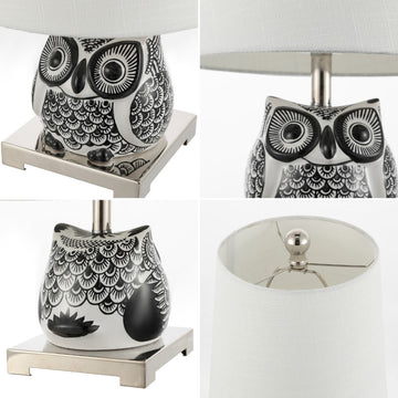 Justina 16" Ceramic Mini LED Table Lamp - JONATHAN Y